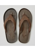 Dép Da American Eagle Nam Xỏ Ngón Da Nâu