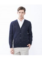 Áo Cardigan UNIQLO Nam Linen Xanh Navy Chính Hãng