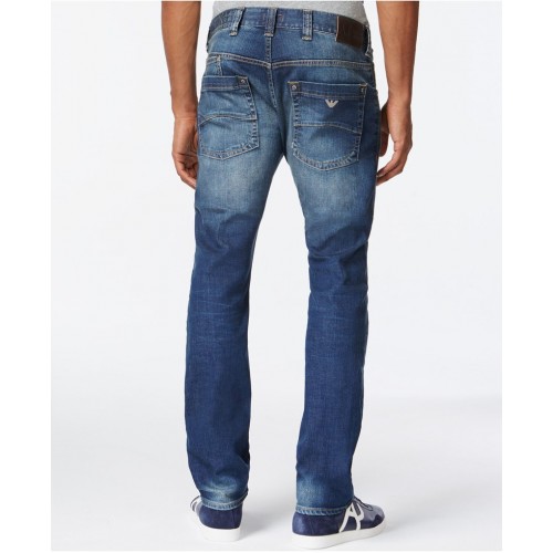 Quần Bò Nam Armani Jeans Regular-Fit Dark Blue Chính Hãng