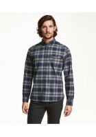 Áo Sơ Mi Nam H&M Plaid Flannel Xanh Đen Chính Hãng