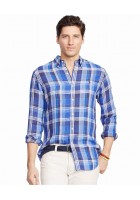 Áo Sơ Mi Nam Polo Ralph Lauren Plaid Linen Kẻ Ô Xách Tay