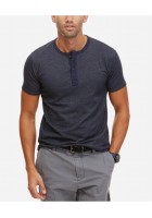 Áo Thun Nam Nautica Slim Fit Henley Tay Ngắn Cao Cấp