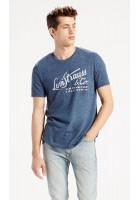 Áo Thun Nam Levis Script Tee Cổ Tròn Xanh Tay Ngắn Hàng Hiệu