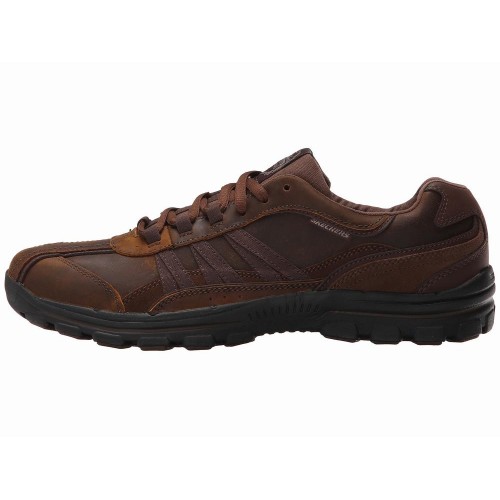 Giày Nam SKECHERS Relaxed Fit Braver - Nostic Nâu Cao Cấp