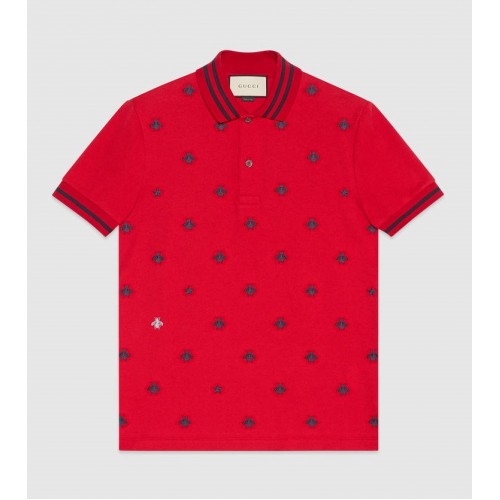 Áo Phông Nam Gucci Cotton Polo Shirt Xách Tay