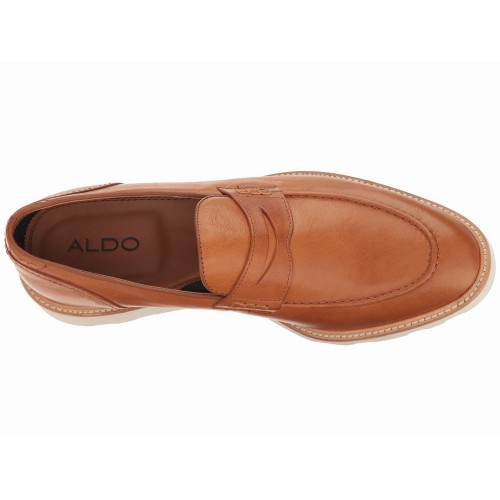 Giày Lười Da Nâu Aldo Trẻ Trung Jauquet Đế Trắng Chính Hãng