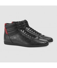 Giày Sneaker Cao Cổ Gucci Họa Tiết Logo Trẻ Trung