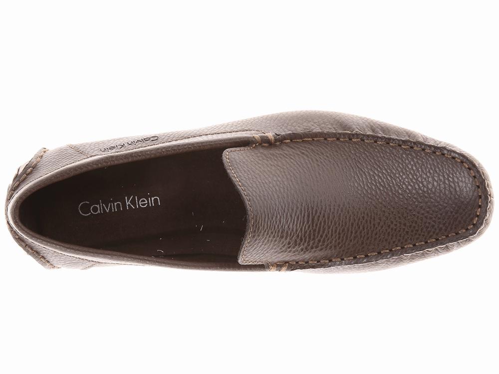 Giày Lười Da Nâu Nam Calvin Klein 1