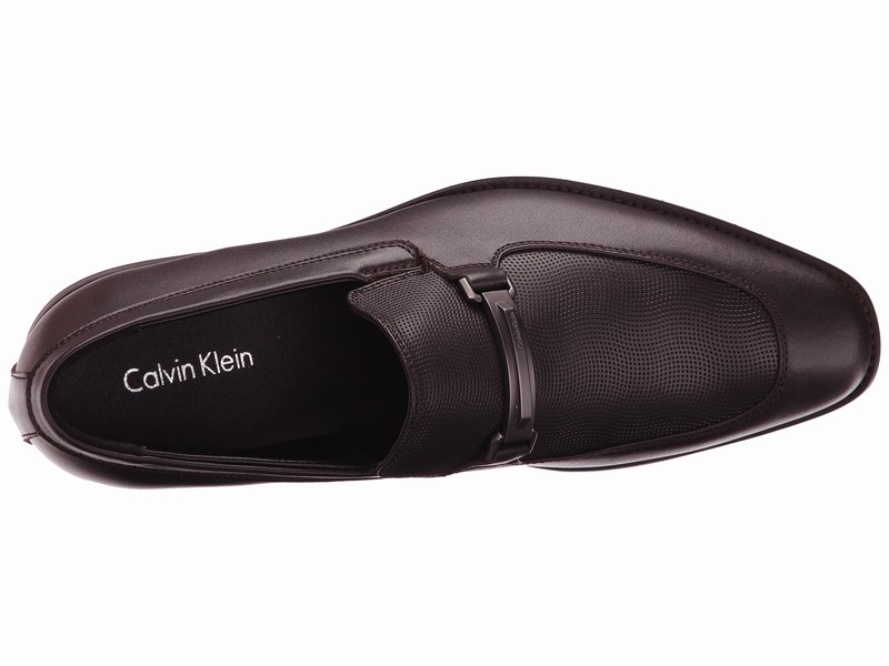 Giày Tây Nam Calvin Klein Chất Da Nâu Rufus Hàng Chính Hãng