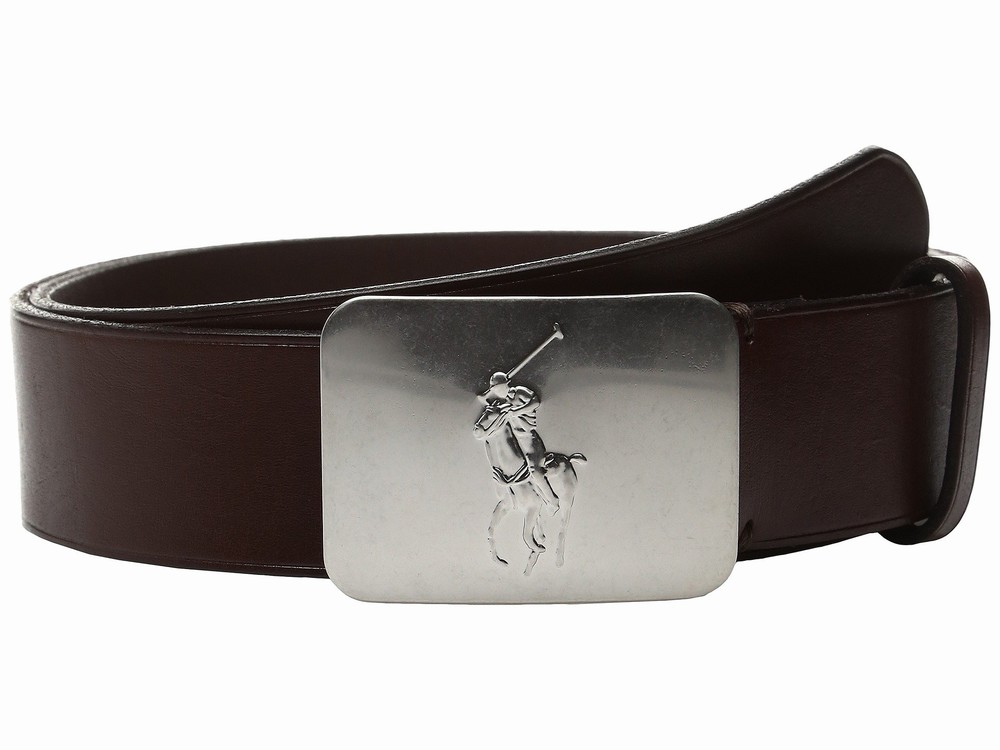 Thắt Lưng Polo Ralph Lauren Mặt Bảng Vacchetta Dập Logo Ngựa
