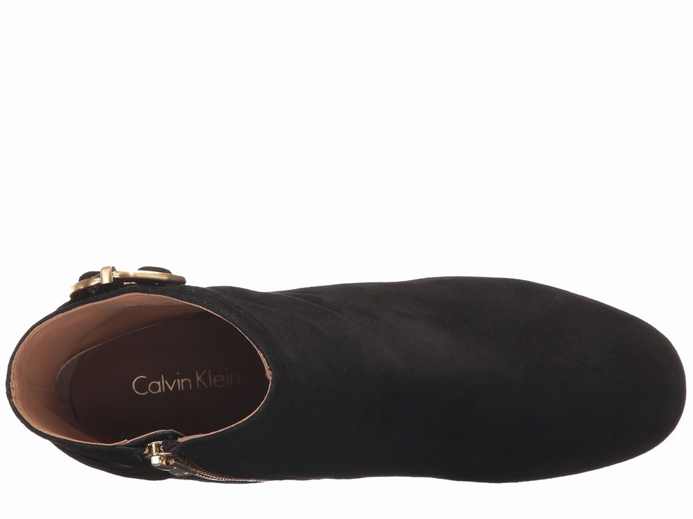 Giày Boot Calvin Klein Chất Da Lộn Đế Thô Cedrica Hàng Nhập