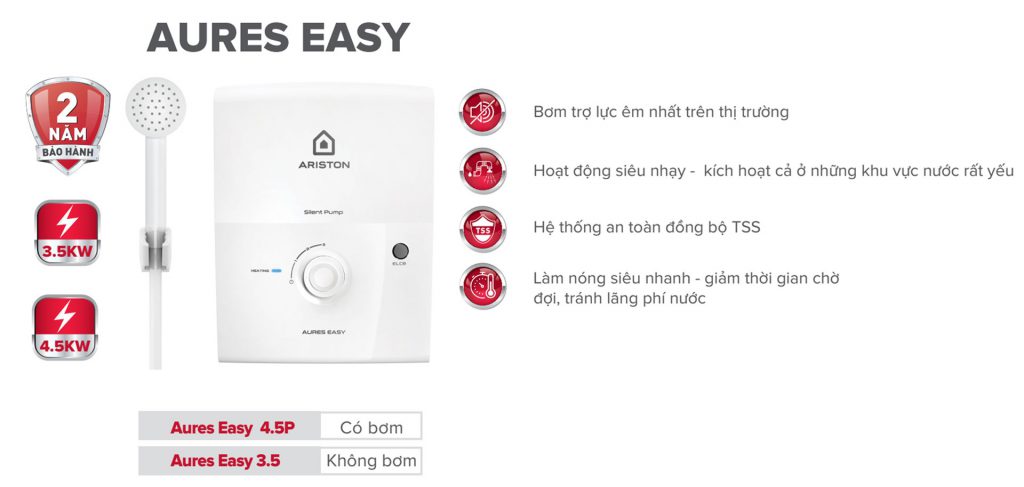 máy nước nóng trực tiếp Ariston Easy 4.5P 2.0 mua ở đâu