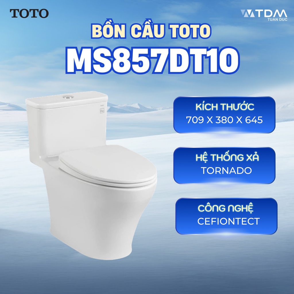 Giá bồn cầu TOTO MS857DT10 – Cập nhật mới nhất từ Tuấn Đức